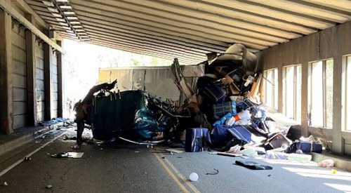 UPDATE: Semi struck McDonald snow shed before crash on Hwy 1, RCMP says